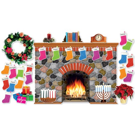 Scholastic Teaching Resources Holiday Hearth Bulletin Board Set by Scholastic SC546913